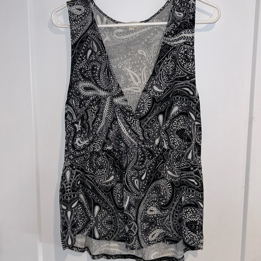 Loft Black & White Tank Top